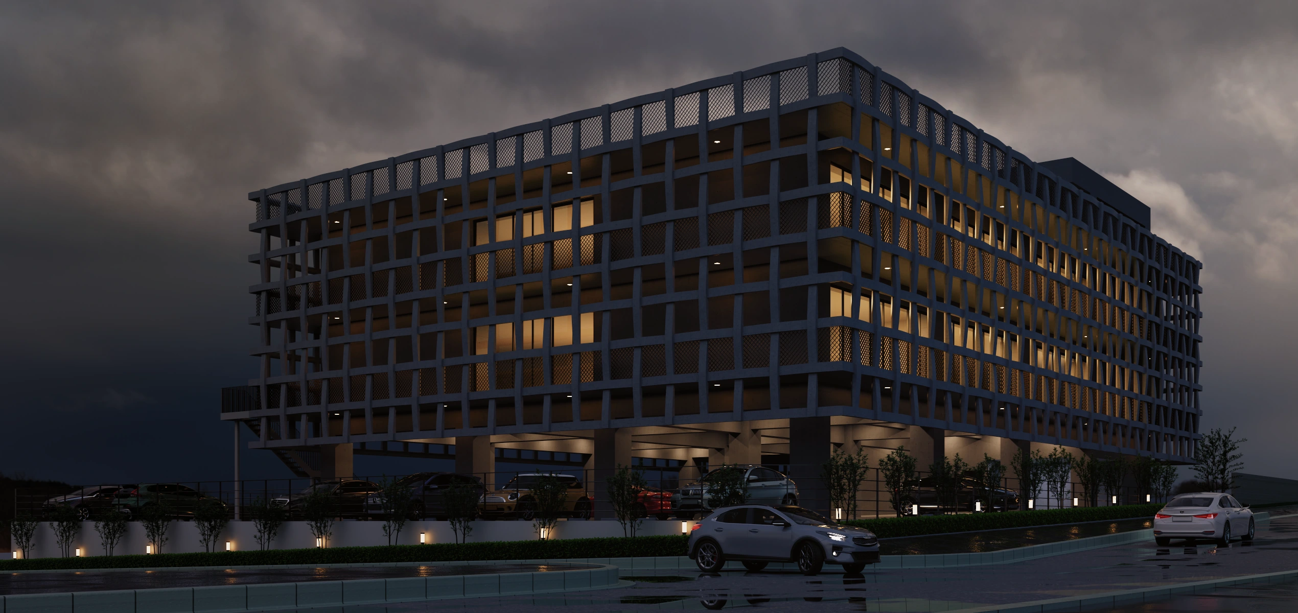 浦添市 校舎 外観CGパース