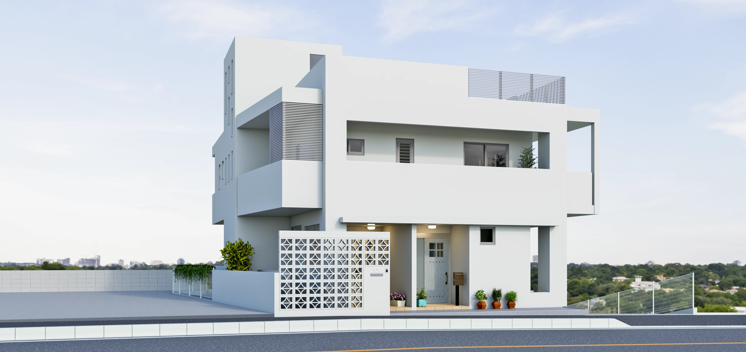 恩納村 住宅 外観パース